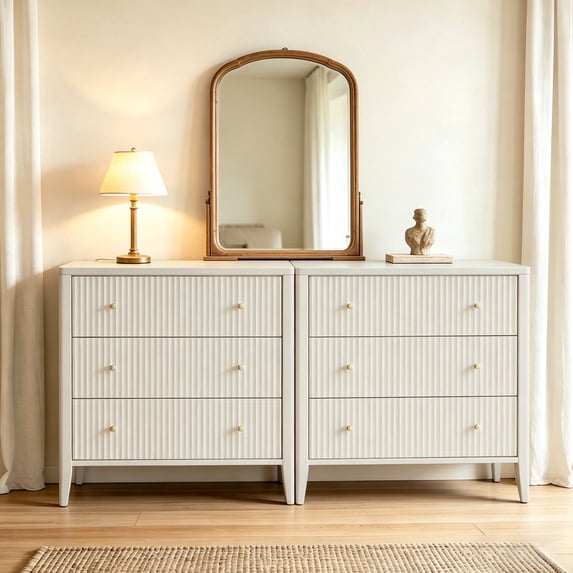 Three Drawer Dressor 3-Drawer Dresser Set of 2, 34