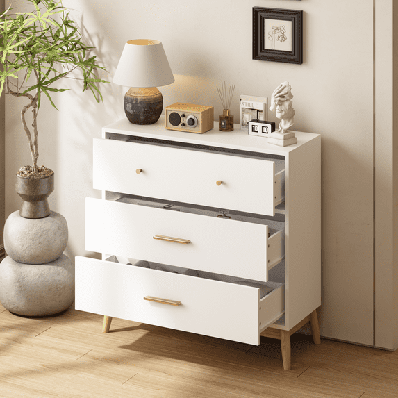 Key Drawer Unit 3 Drawer Dresser for Bedroom,Modern Chest of Drawers,Small Dresser ...
