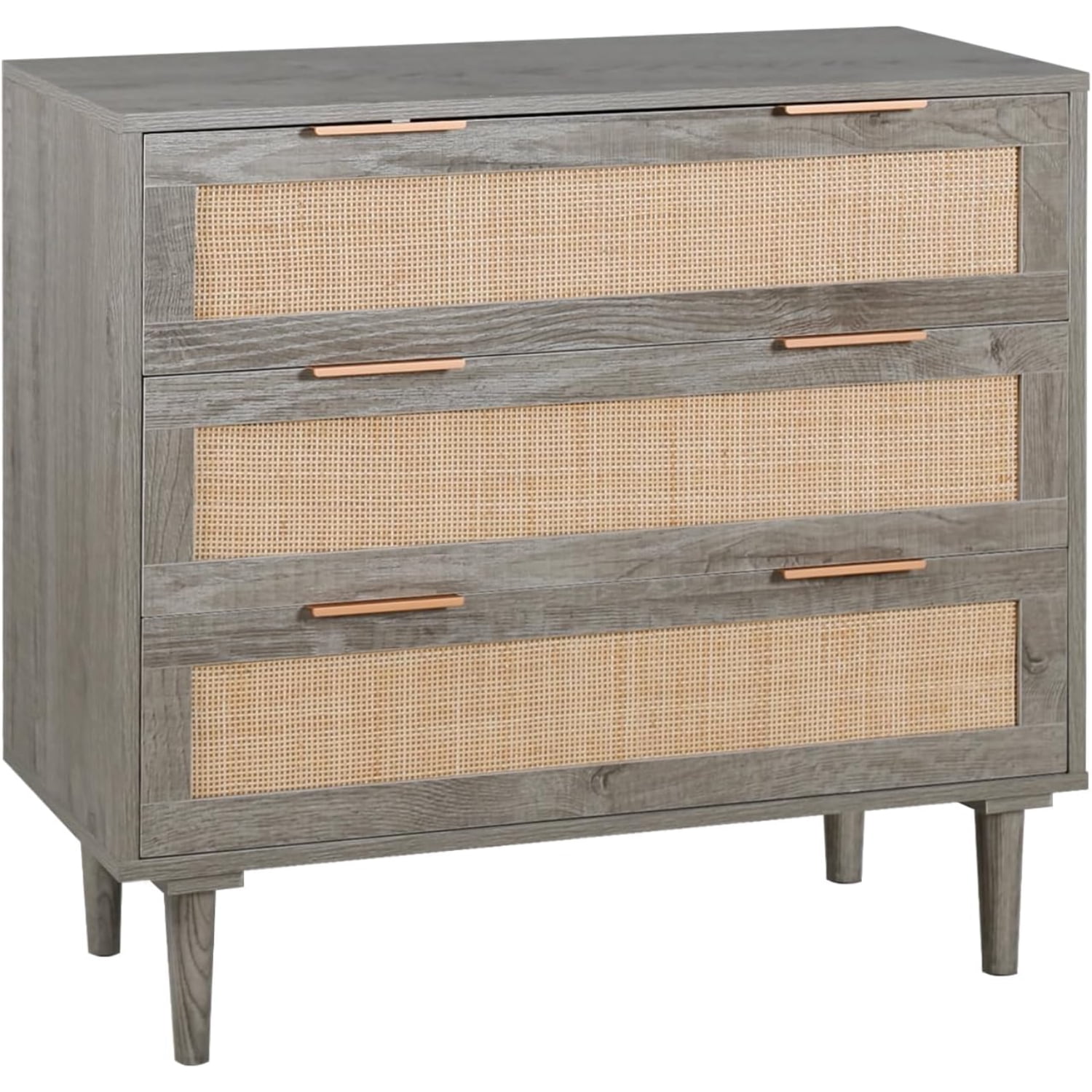 3 Drawer Dresser for Bedroom Rattan Dresser Modern Closet Dressers ...