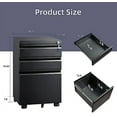 3 Drawer File for Home Office, Under Desk Mobile Filing