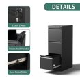 thumbnail image 2 of Marcree 4-Drawer Vertical File Cabinet – Locking Metal Filing Cabinet For Home Office (Black, 52.8" H) 2 of 6