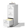 3 Drawer File Filing with Lock,White Vertical