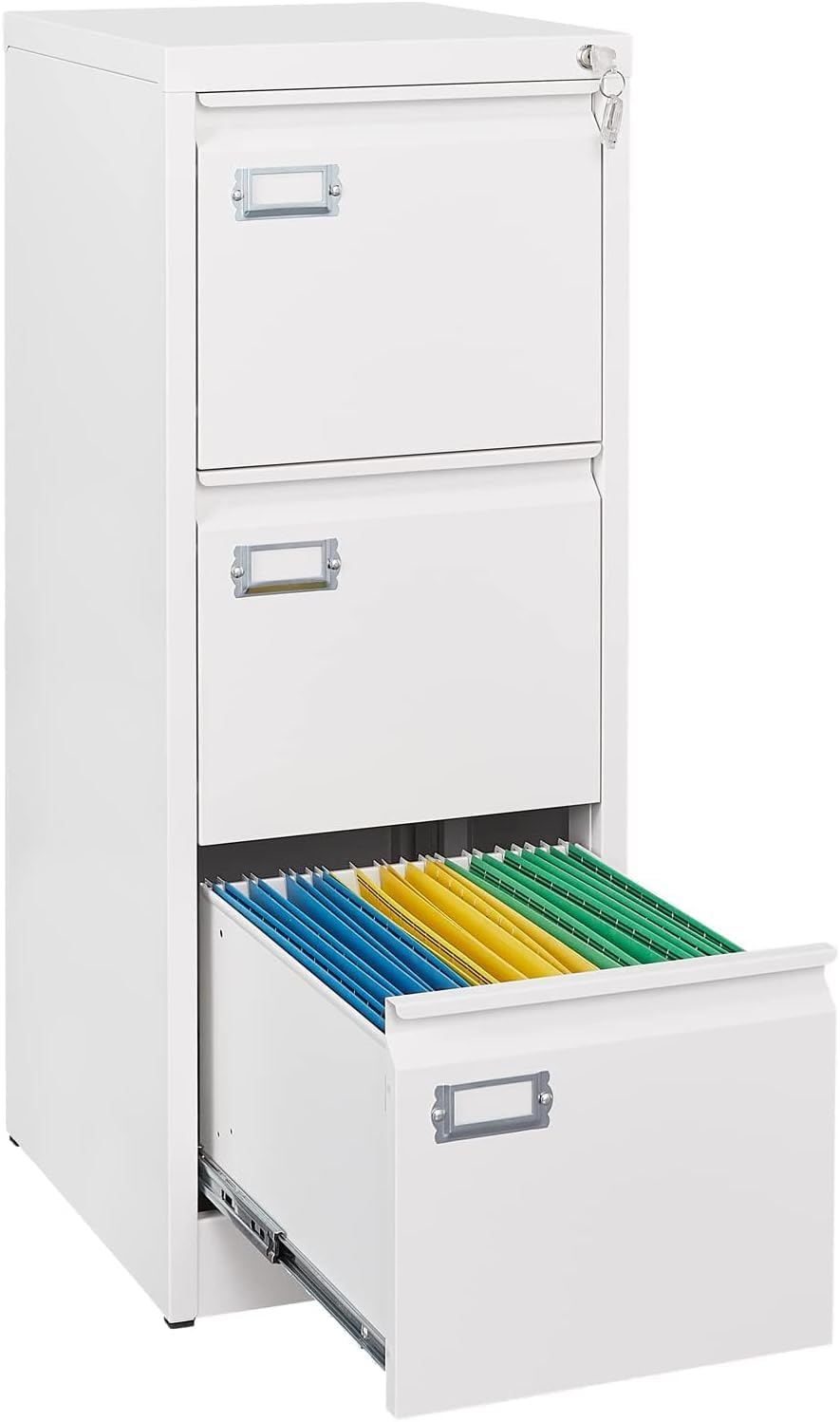 3 Drawer File Filing with Lock,18" Deep Office