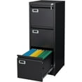 3 Drawer File with Lock,Metal Filing for Home Office