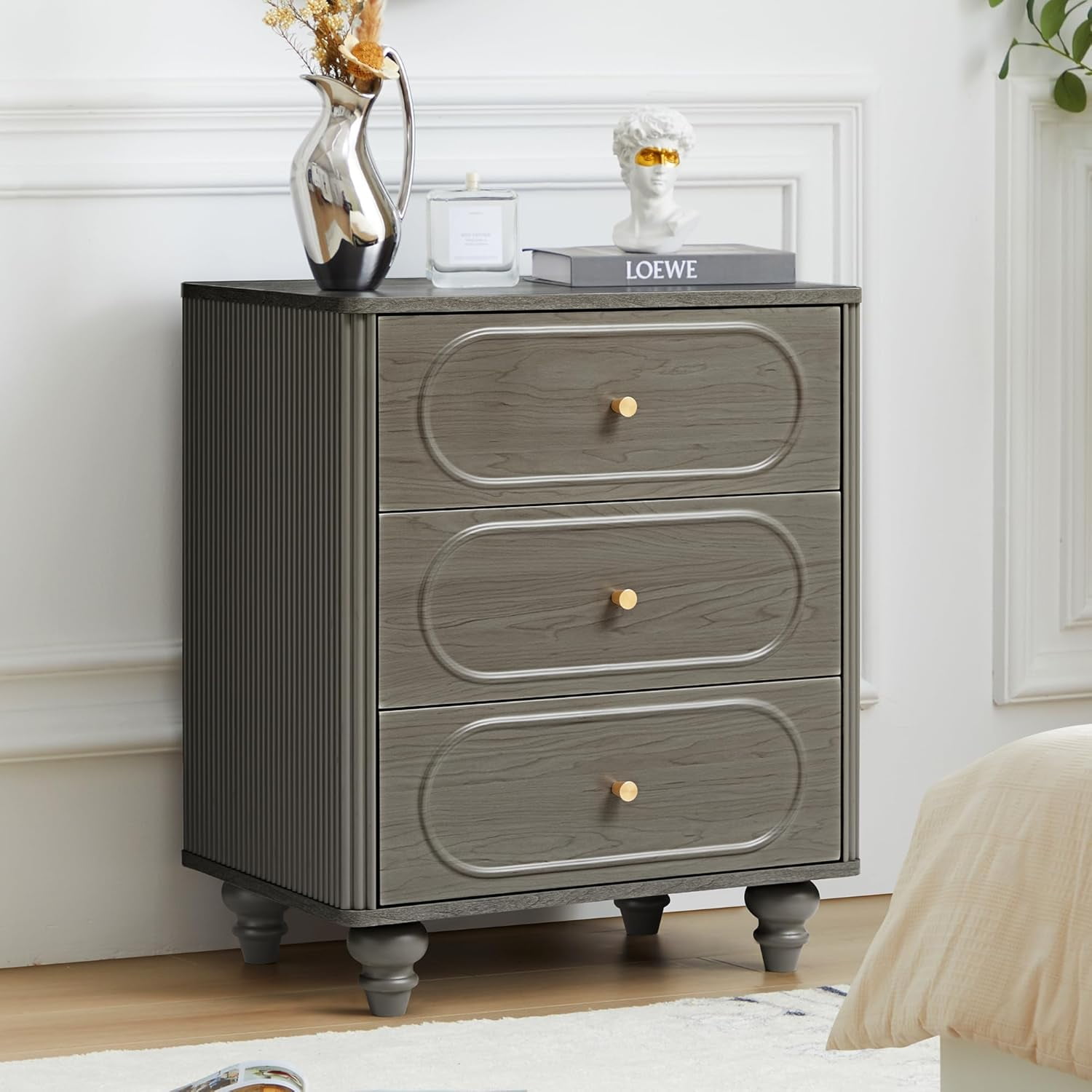 grey mid century dresser Metcalf