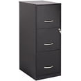 thumbnail image 1 of 3 Drawer Letter File Cabinet in Black, 1 of 6