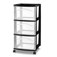 thumbnail image 1 of 3 Drawer Medium Cart with Casters, Portable Utility Storage, No Assembly Required, 1 of 5