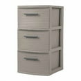 thumbnail image 1 of 3 Drawer Medium Tower Dark Gray  Plastic Storage Drawers, Portable Universal Storage, No Assembly Required, 1 of 7