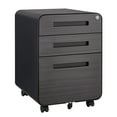 thumbnail image 1 of 3 Drawer Mobile File Cabinet With Lock, Metal Under Desk Rolling Filing Cabinets, Fully Assembled 5-wheel Office Cabinet For Home Office Letter/Legal/A4, 1 of 8