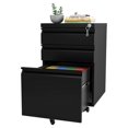 3 Drawer Mobile File Vertical File with Lock and