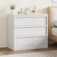 thumbnail image 1 of 3 Drawer Nightstand for Bedroom, 30in Tall Small End Side Table with Large Storage & Anti-Tip Design, Modern Bedside Table Organizer for Living Room, Entryway - White, 1 of 7