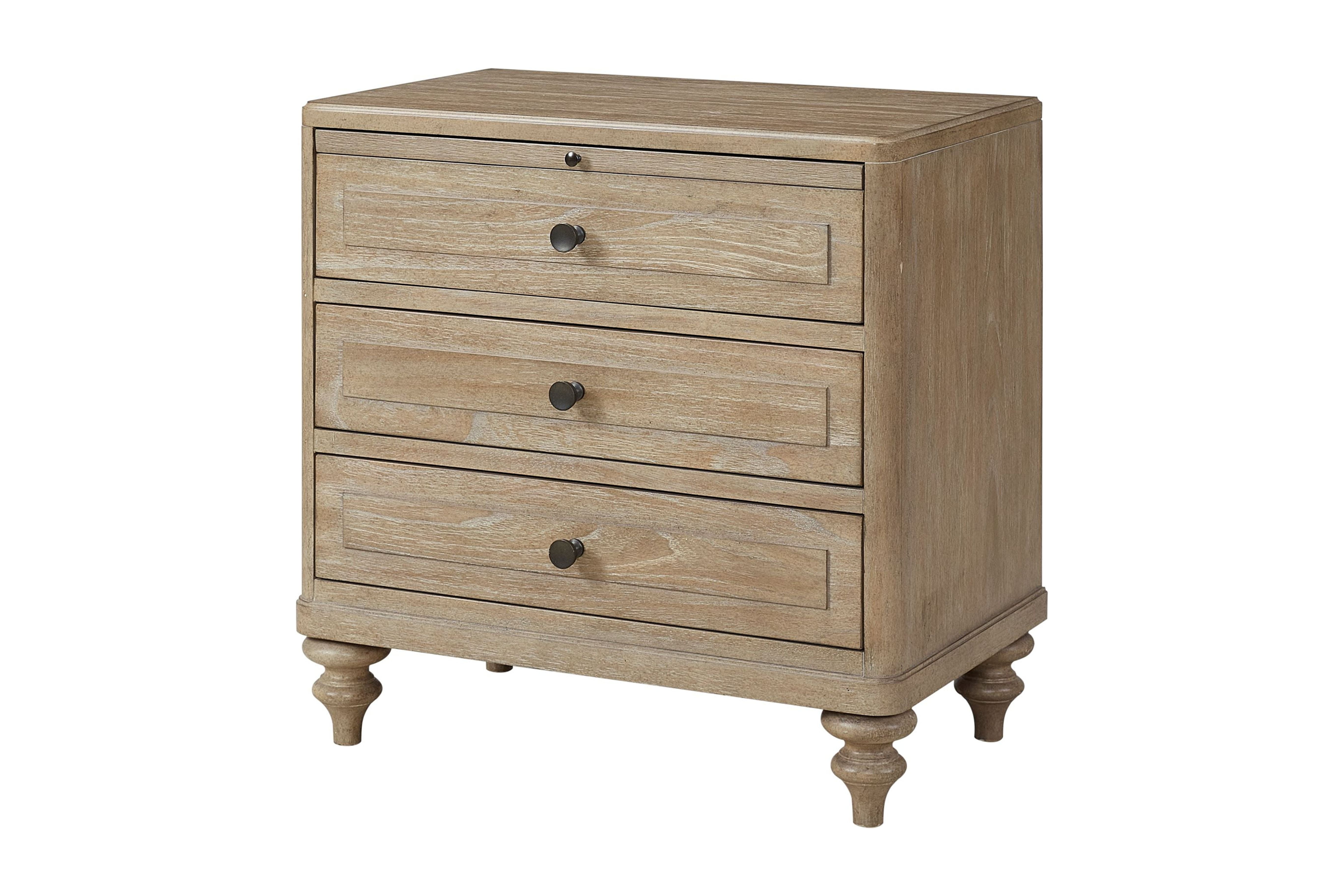 3 Drawer Nightstand With Sand Finish
