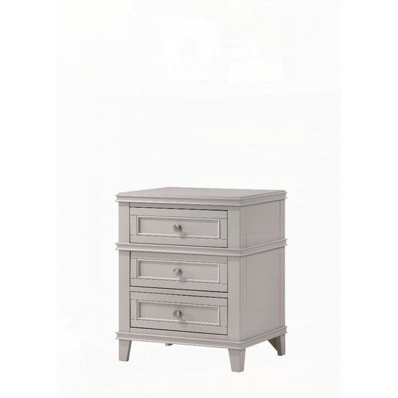 3 Drawer Nightstand with USB Charging - Solid Poplar Bedroom Storage