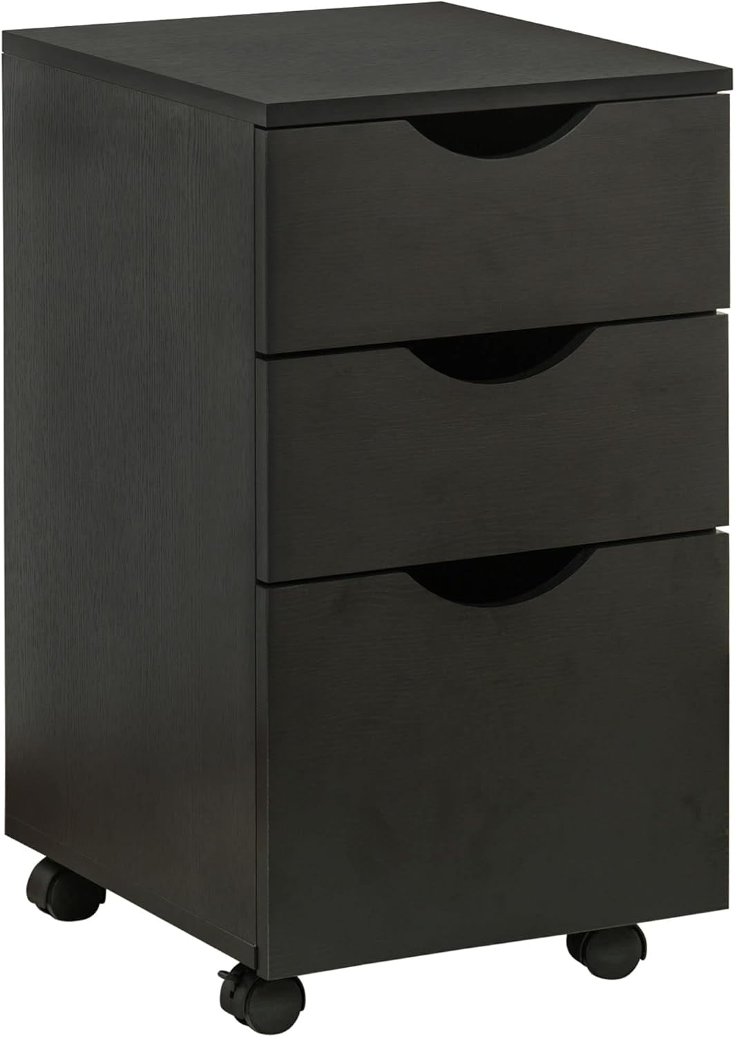 3 Drawer Office Storage Under Desk with Wheels, Black
