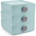 thumbnail image 1 of 3-Drawer Plastic Storage Organizer Stackable Desktop Organization Drawers Set for Makeups, Dental Supplies, Hair Care, Office, 1 of 6