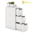 3Drawer Rolling Cart Organizer Unit with Wheels Narrow Slim Container