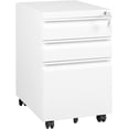 thumbnail image 1 of 3 Drawer Rolling Metal Locking File Cabinet White, 1 of 6