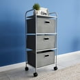thumbnail image 1 of 3 Drawer Rolling Storage Cart on Wheels– Portable Storage Organizer with Fabric Bins by Lavish Home, 1 of 6