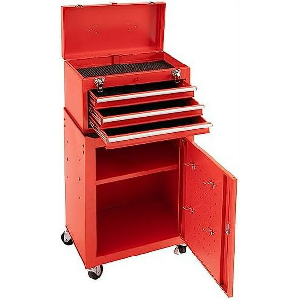 3Drawer Rolling Tool Chest with Wheels, Tool Chest with Large Storage