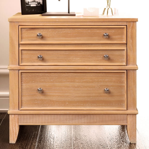 3-Drawer Table with Pewter Hardware / Stylish Addition to Hallway