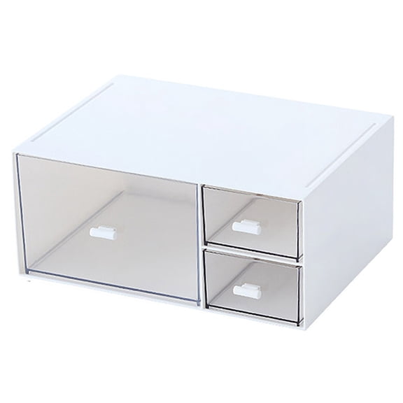 3-Drawer Vanity Organizer, Compact Storage Organization Drawers Set,white