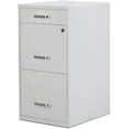 thumbnail image 1 of 3-Drawer Vertical File Cabinet, Letter Size Documents, Lockable & Mobile, 18.9" D x 14.3" W x 26.9" H, White, 1 of 18