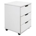 3Drawer Vertical Filing Rolling Wood Mobile File