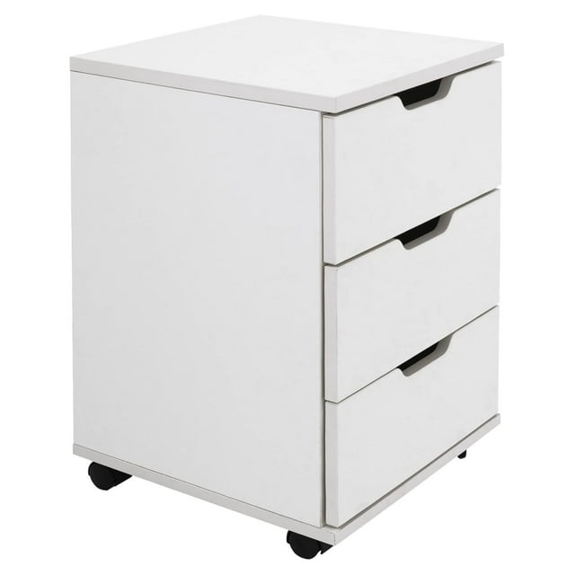 3Drawer Vertical Filing Rolling Wood Mobile File