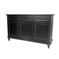 thumbnail image 1 of 3 Drawer Wooden Cabinet with 3 Doors Antique Black, 1 of 3