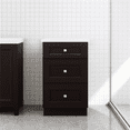 thumbnail image 1 of 3 Drawers Bathroom Vanity Base, Bathroom Drawer Storage RTA Shaker Cabinet, Espresso Shaker, 18 inch,Base Only, 1 of 8
