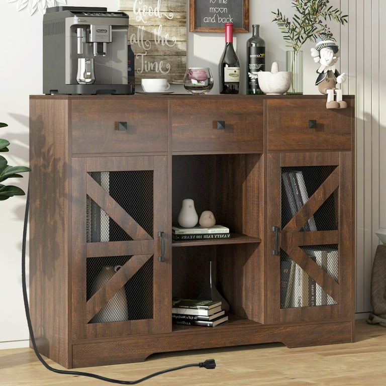 Country Chic Wide Coffee Station, Rustic Liquor Station, Bar