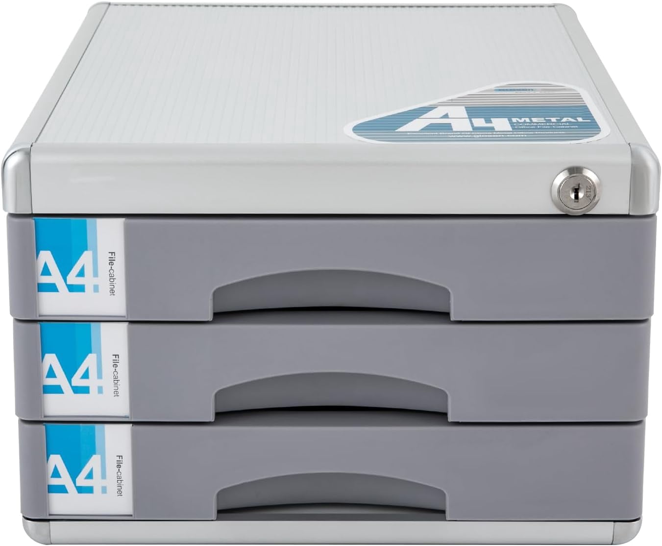 3 Drawers Office Paper Organizer, Aluminum AlloyDesktop Drawer ...