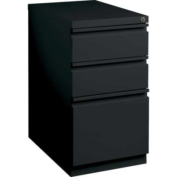 3 Drawers Vertical Steel Lockable Filing Cabinet, Black