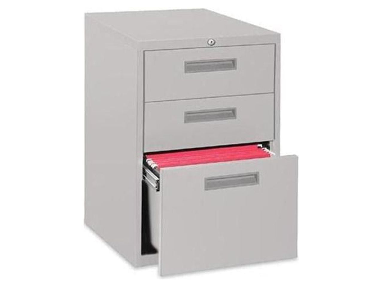 Black Steel 3-Drawer Lockable Mobile Pedestal