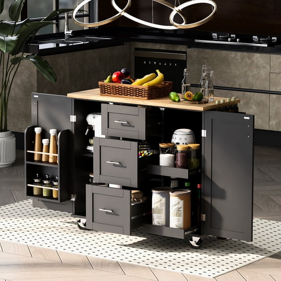 3 Drawers and 2 Slide - Out Shelves | Solve Kitchen Clutter Problem | Have Easy Access to Stored Items