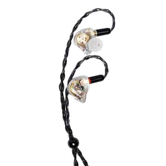 3-Driver In-Ear Monitors - Transparent - Compact Design - Includes Foam & Rubber Buds