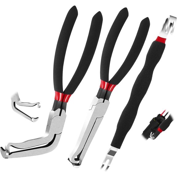 3- Electrical Disconnect Pliers Set - 60? Angled & Straight Automotive Connector Pliers with Double-Ended Separator Tool, Non-Slip Grip for Wiring Harness & Sensors - Ideal for Gifts for Men