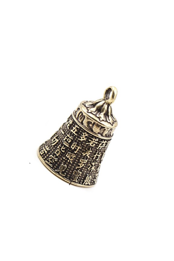 3. Elegant Mantra Keychain with Bells - Spiritual Alloy Keyring for Car Keys & Home Decor