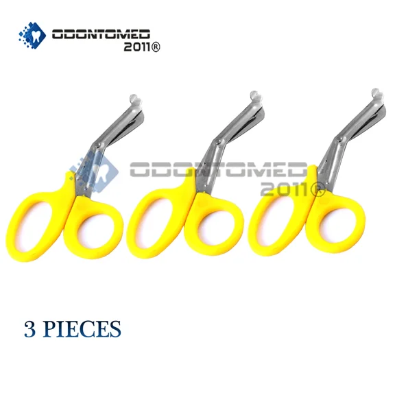 3 Emt Yellow Utility Scissors 5.5''