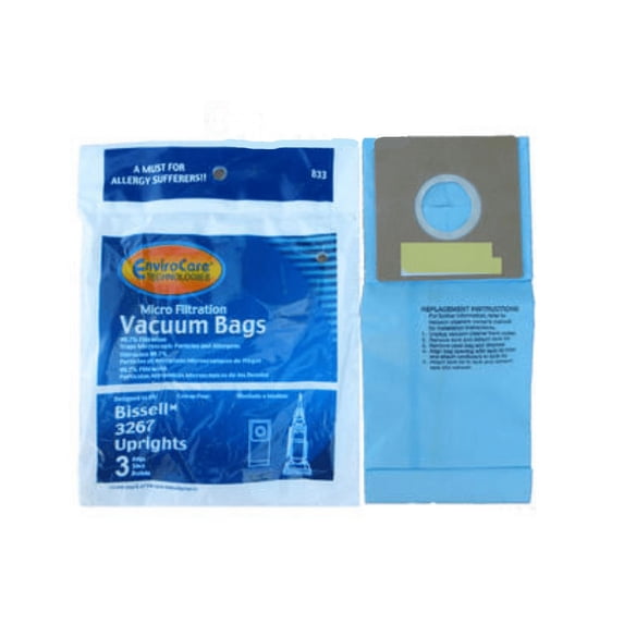 EnviroCare Paper Bag, Velocity 3267 Micro 3PK W/Close