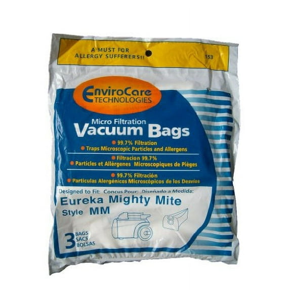 3 Eureka Allergy Mighty Mite Vacuum Style MM Bags, Canister Limited, Sanitaire V