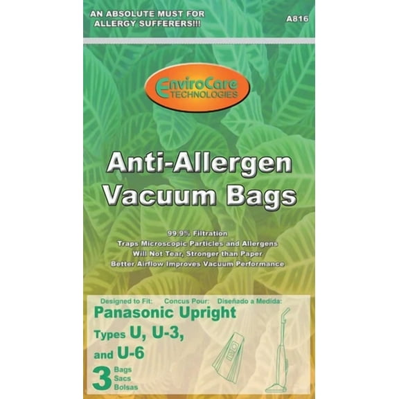 3 Evolution Type U Allergen Vacuum Cleaner Bags