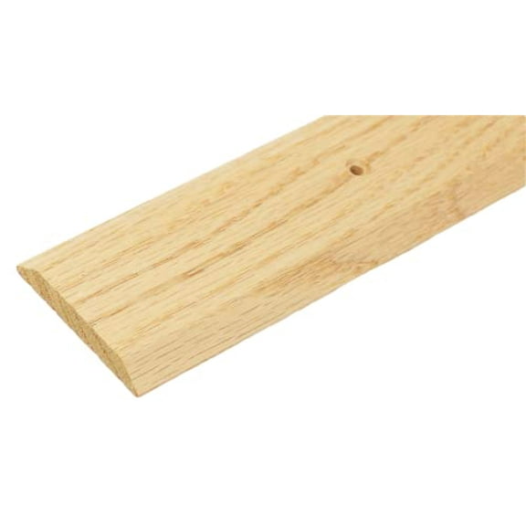 3 FT - 1 3/8" Wide x 1/4" Thick Red Oak Mini Threshold/Seam Binder w/CounterSunk Mounting Holes (3 FT Long)