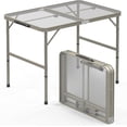 thumbnail image 1 of 3 FT Folding Table,Portable Table for Grill,Folding Picnic Table with Mesh Desktop,Silver, 1 of 6