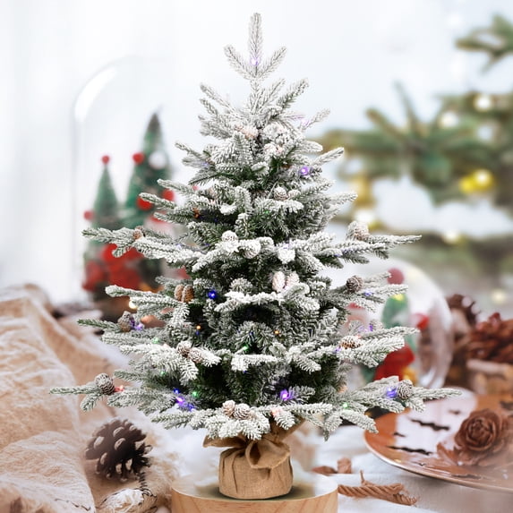 Led Color Changing Keyboard 3 FT Green,White POLYETHYLENE Pre-Lit Flocked Christmas Tree ...