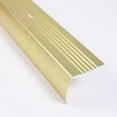 thumbnail image 1 of 3 FT - Hammered Satin Gold Finish Stair Nosing 1 1/16" Wide Top, 1 of 3