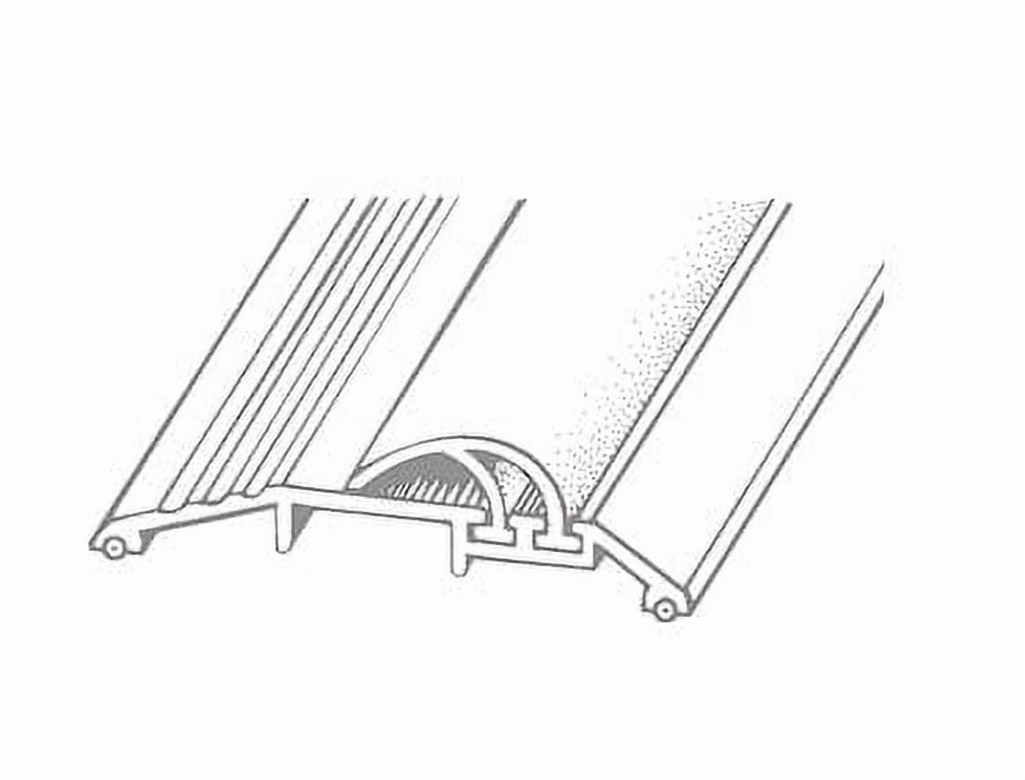 3 FT Heavy Duty Vinvl Seal Threshold for Gaps 3/4" to 1" Between Floor ...
