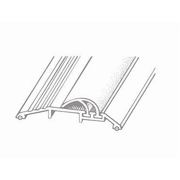 3 FT Heavy Duty Vinvl Seal Threshold for Gaps 3/4" to 1" Between Floor and Door (3 1/4" Wide)