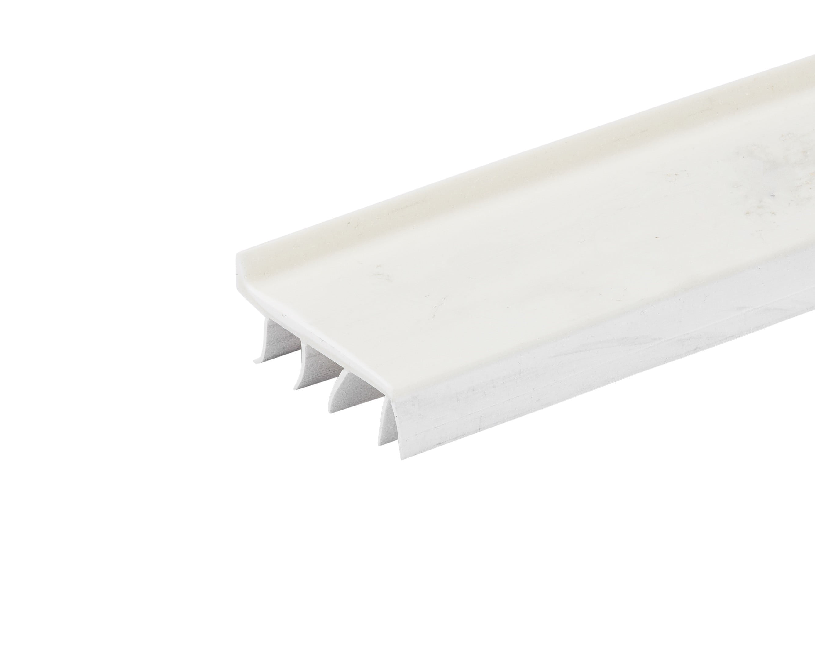 3 FT - White Vinyl Door Bottom Weatherstrip for 1 3/4" - 2" Thick Doors.