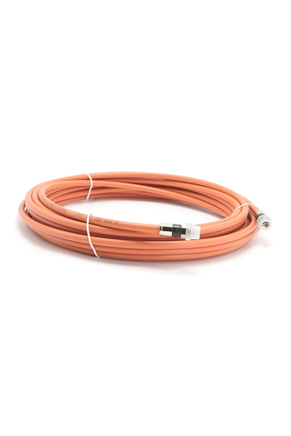 3 Feet (0.9 Meter) - Direct Burial Coaxial Cable 75 Ohm RF RG6 Coax Cable, with Rubber Boots - Outdoor Connectors - Orange - Solid Copper Core - Designed Waterproof and can Be Buried